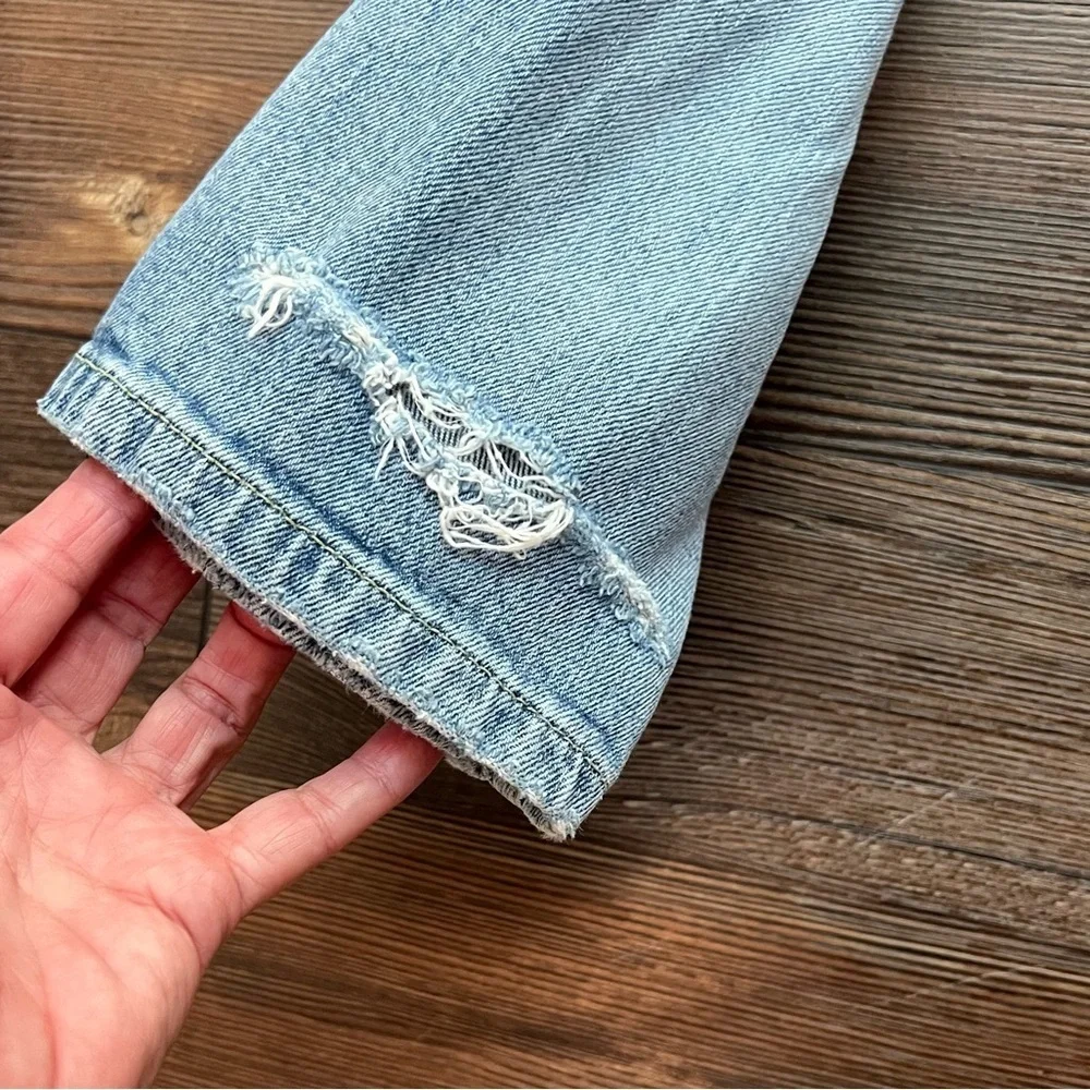 Anthropologie PILCRO distressed high-rise slim jeans size 29 petite light wash - Picture 15 of 16